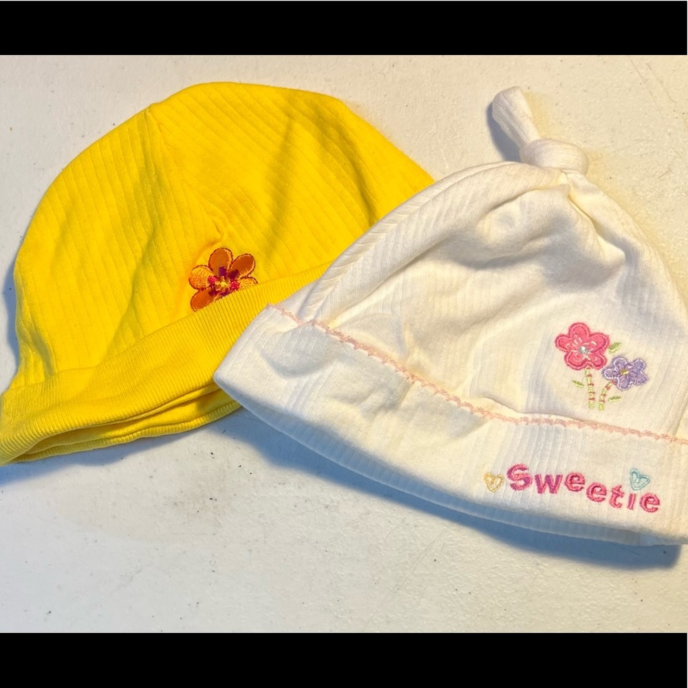 Cotton Baby Hats (2 pack)